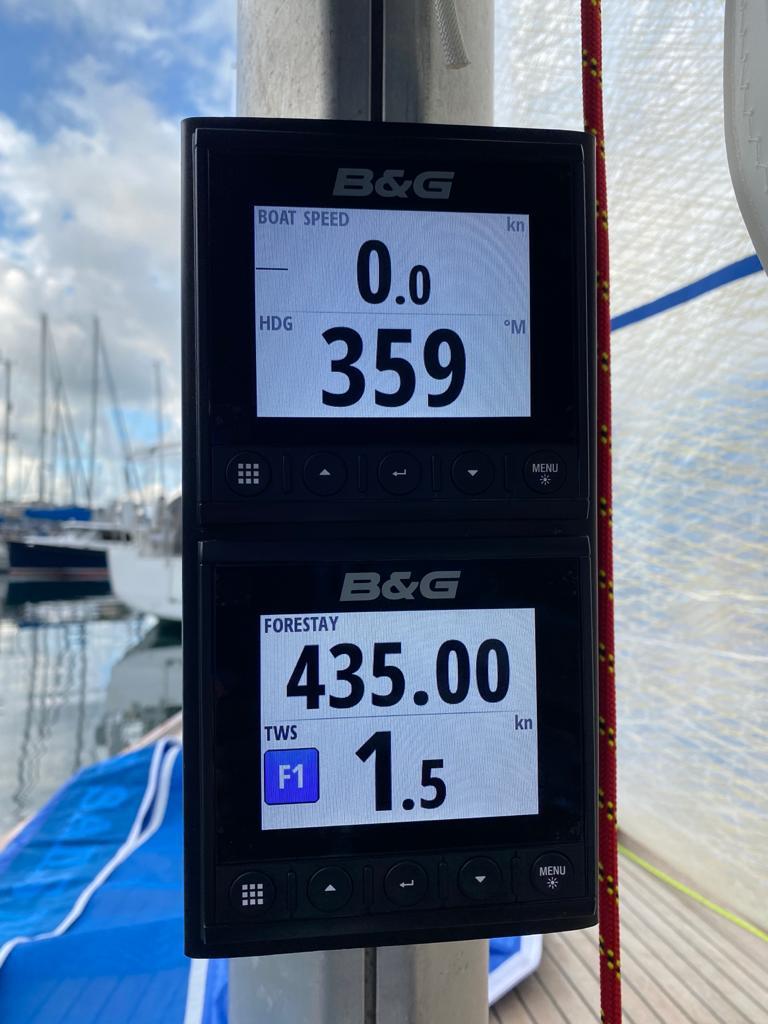 smartlink EE forestay load on B&G display - photo © Cyclops Marine