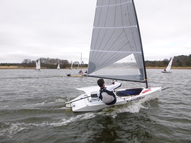 Nick Craig in the Guildford Marine Frensham Frenzy 2015 photo copyright Clive Eplett taken at Frensham Pond Sailing Club and featuring the D-One class
