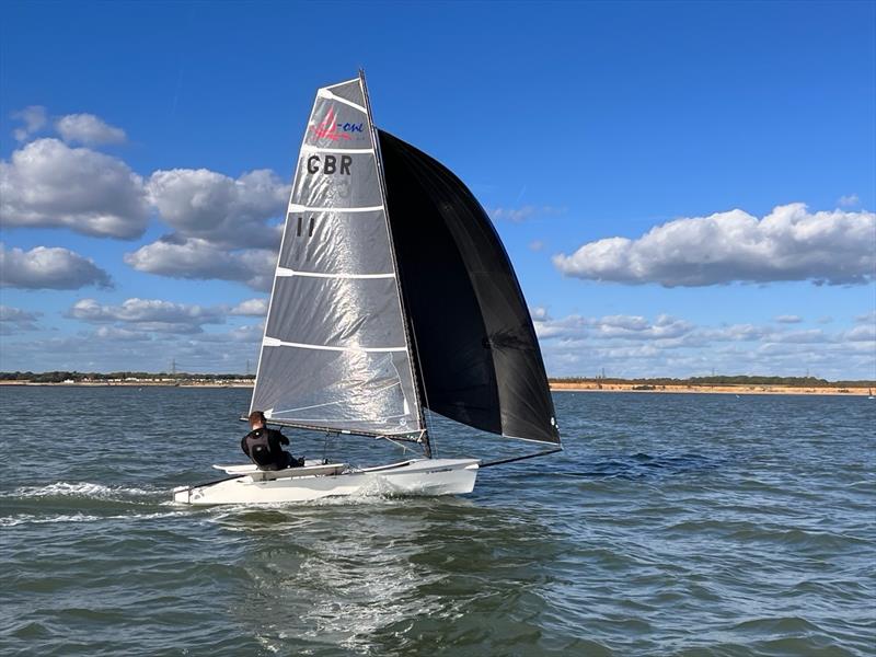 Finn and D-One Open at Warsash photo copyright Nick Hilsden taken at Warsash Sailing Club and featuring the D-One class
