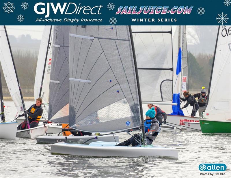 Mandy Sweet during the GJW Direct SailJuice Winter Series Oxford Blue photo copyright Tim Olin / www.olinphoto.co.uk taken at Oxford Sailing Club and featuring the D-Zero class