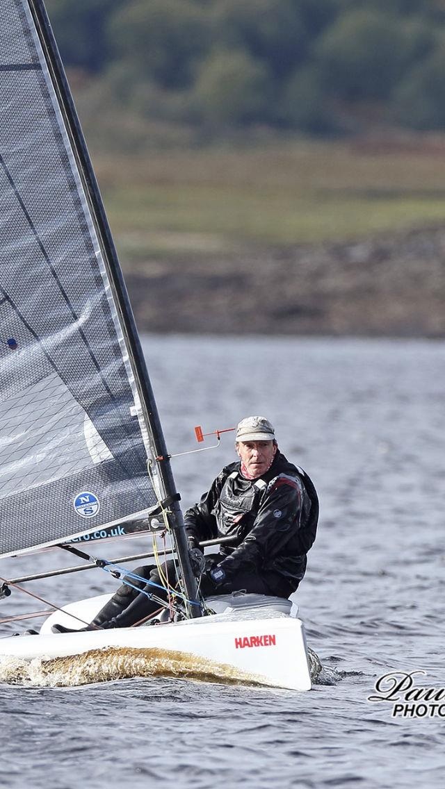 Alistair 'Storky' McLaughlin during the D-Zero Northern Championship at Yorkshire Dales photo copyright Paul Hargreaves Photography taken at Yorkshire Dales Sailing Club and featuring the D-Zero class