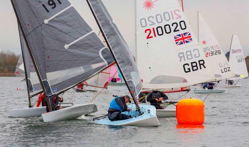 Gybe mark during the Fernhurst Books Draycote Dash photo copyright Tim Olin / www.olinphoto.co.uk taken at Draycote Water Sailing Club and featuring the D-Zero class