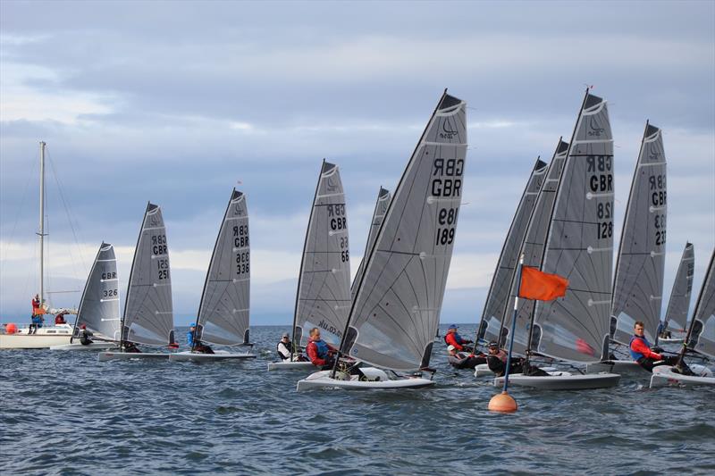 Startline during the D-Zero Scottish Championship at Prestwick photo copyright Adam McCulloch taken at Prestwick Sailing Club and featuring the D-Zero class