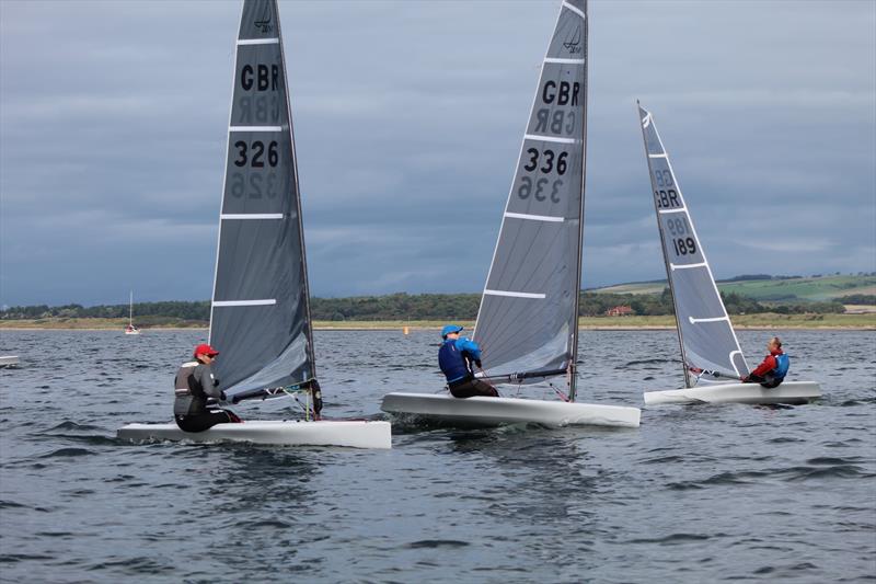 (l-r) Neil Ritchie, Ian Baillie and Richard Bryant during the D-Zero Scottish Championship at Prestwick photo copyright Adam McCulloch taken at Prestwick Sailing Club and featuring the D-Zero class