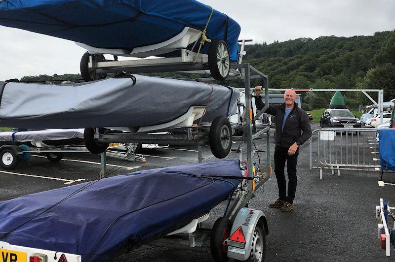 David Valentine cautiosly loads his trailer after the RSK D-Zero National Championship at Largs photo copyright Tim Olin / www.olinphoto.co.uk taken at Largs Sailing Club and featuring the D-Zero class