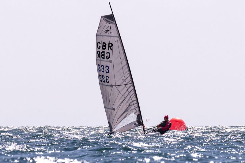 Liz Potter in Zippy Zero with halyard problems - Barracuda Bay D-Zero Nationals at Brixham photo copyright Georgie Altham / www.facebook.com/galthamphotography taken at Brixham Yacht Club and featuring the D-Zero class