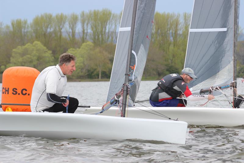 Gordon Stewart and Jon Cowper during the Bough Beech D-Zero Open photo copyright Sarah Seddon taken at Bough Beech Sailing Club and featuring the D-Zero class