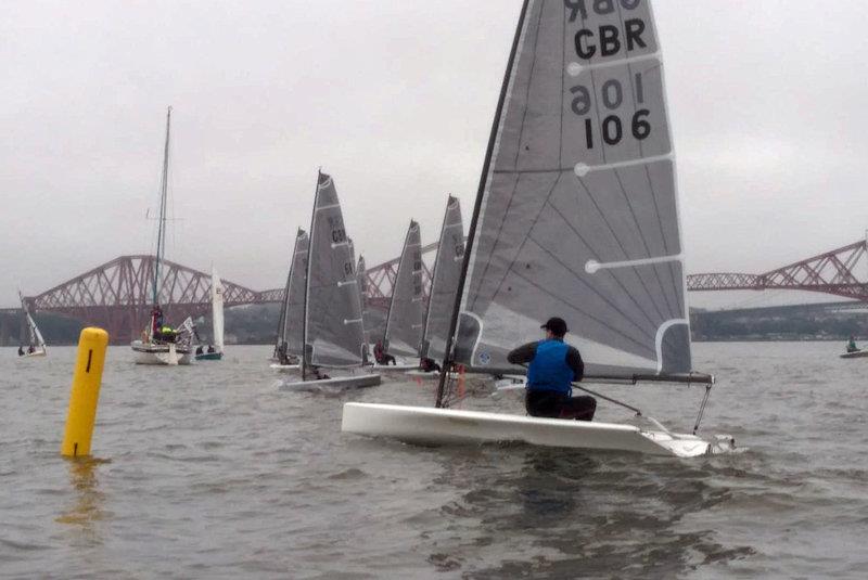 D-Zero Scottish Championships at the Sailingfast Dalgety Bay SC Regatta - port end start photo copyright Chris Morgan taken at Dalgety Bay Sailing Club and featuring the D-Zero class