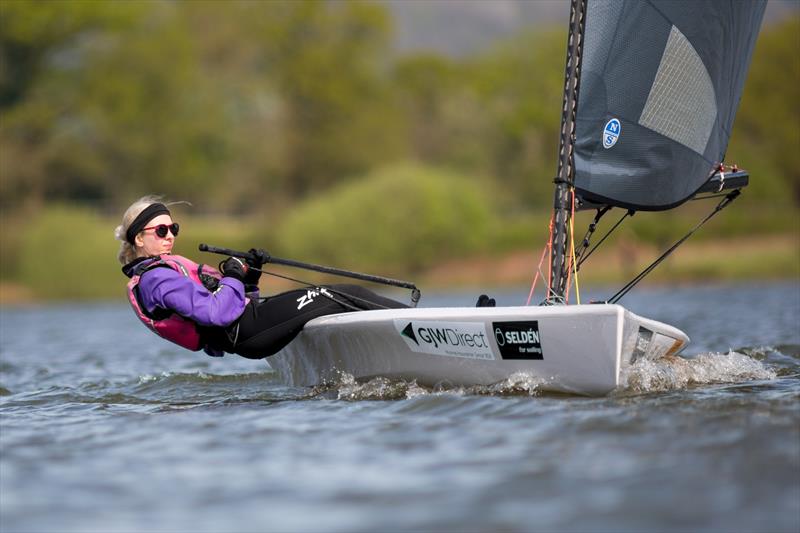 Kim May-Papailliou during the D-Zero Open at Bough Beech photo copyright Lloyd Roberts, Alex Smith taken at Bough Beech Sailing Club and featuring the D-Zero class