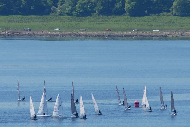 Windward mark in race 2 - D-Zeros at the Largs Chandlers Harken One Design Regatta - photo © Gordon Cochrane
