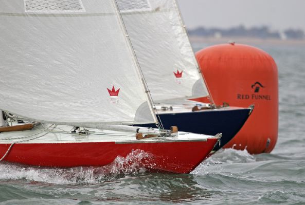 Light winds for the final weekend of the Red Funnel Cowes Keelboat Championship 2007 photo copyright David Harrison / TKZ taken at Royal Ocean Racing Club, Cowes and featuring the Daring class