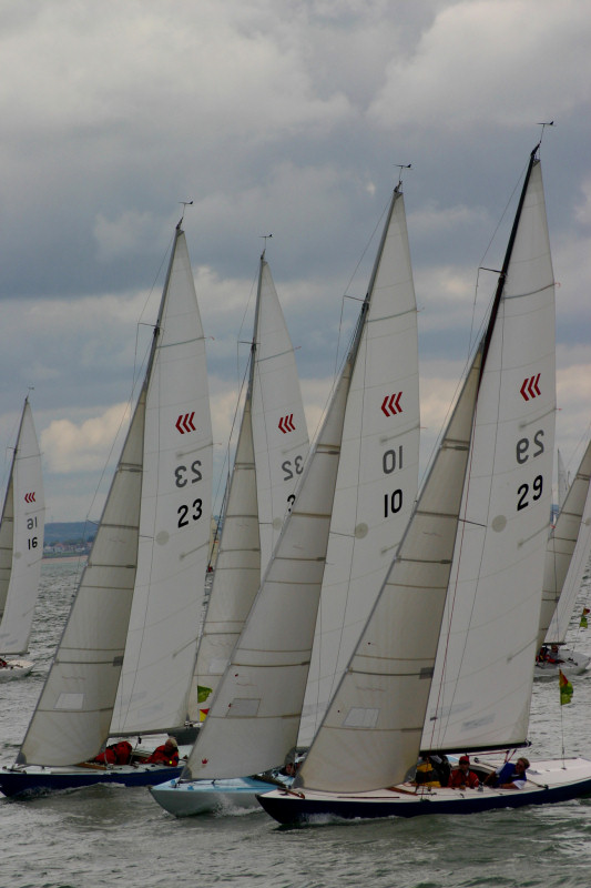 More action from Friday at Skandia Cowes Week photo copyright Martin Augustus / www.sailingimages.co.uk taken at  and featuring the Daring class