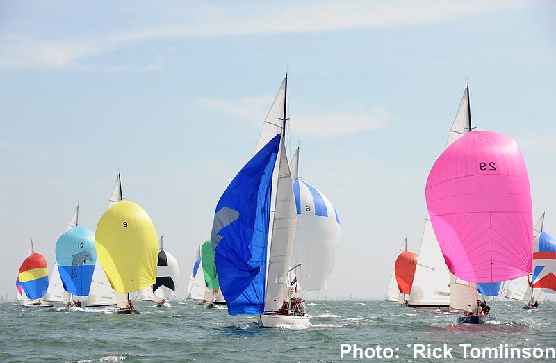 Aberdeen Asset Management Cowes Week day 1 photo copyright Rick Tomlinson / www.rick-tomlinson.com taken at Cowes Combined Clubs and featuring the Daring class