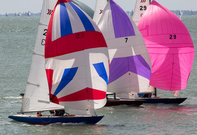 Daring fleet on Day 1 at North Sails Cowes Week photo copyright Martin Augustus / www.sailingimages.co.uk taken at Cowes Combined Clubs and featuring the Daring class
