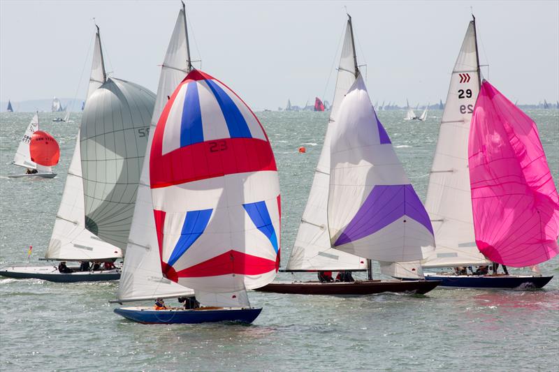 Daring fleet on Day 1 at North Sails Cowes Week photo copyright Martin Augustus / www.sailingimages.co.uk taken at Cowes Combined Clubs and featuring the Daring class