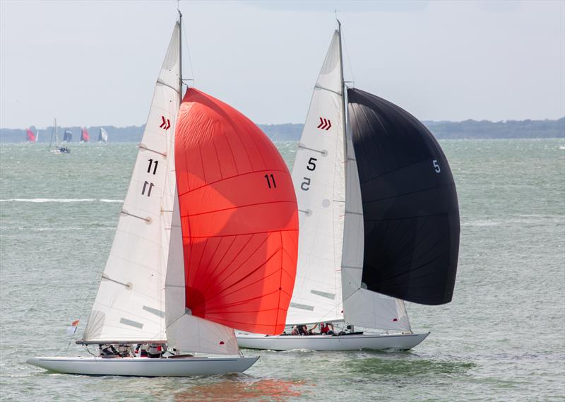 Daring fleet on Day 1 at North Sails Cowes Week photo copyright Martin Augustus / www.sailingimages.co.uk taken at Cowes Combined Clubs and featuring the Daring class