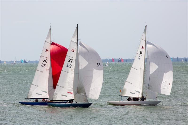 Daring fleet on Day 1 at North Sails Cowes Week photo copyright Martin Augustus / www.sailingimages.co.uk taken at Cowes Combined Clubs and featuring the Daring class