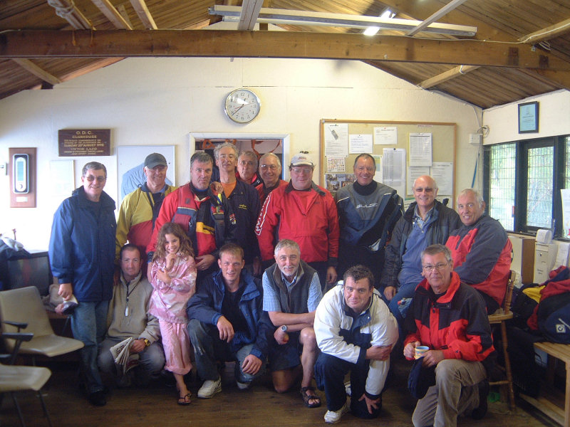 Competitors in the clubhouse during the Sprint 15 open at Angmering-on-Sea photo copyright Keith Bartlett taken at  and featuring the Dart 15 class