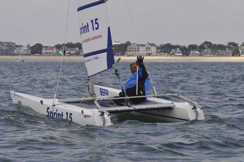 Brian Phipps during Eurocat 2014 at Carnac photo copyright Pascal Maheo / YC Carnac taken at Yacht Club de Carnac and featuring the Dart 15 class