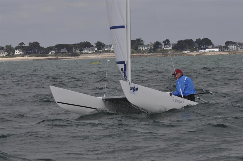 Stuart Snell during Eurocat 2014 at Carnac photo copyright Pascal Maheo / YC Carnac taken at Yacht Club de Carnac and featuring the Dart 15 class