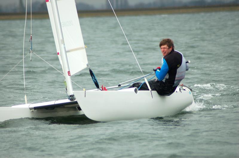 Paul Grattage wins the Sprint 15 Winter TT at Datchet photo copyright Barry Peters taken at Datchet Water Sailing Club and featuring the Dart 15 class