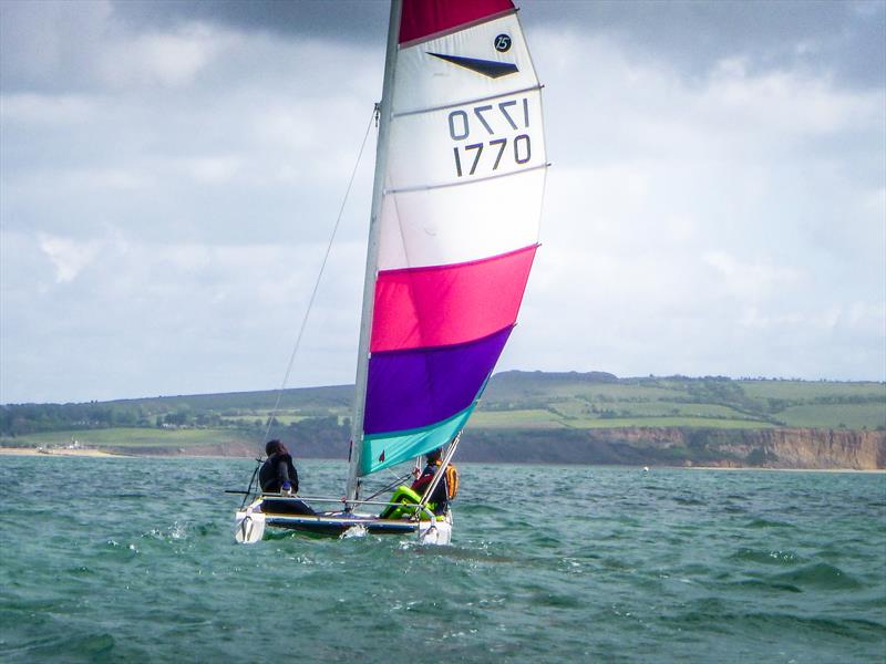 Push the Boat Out at Shanklin photo copyright Liam Thom taken at Shanklin Sailing Club and featuring the Dart 15 class