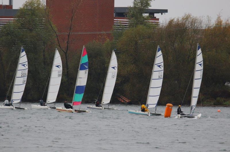 Sprint 15 Winter TT Series at Stewartby Water photo copyright Nigel Denchfield & Alan Howie-Wood taken at Stewartby Water Sailing Club and featuring the Dart 15 class