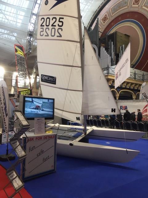 New Sprint 15 on the stand at the RYA Dinghy Show photo copyright Brian Phipps taken at RYA Dinghy Show and featuring the Dart 15 class