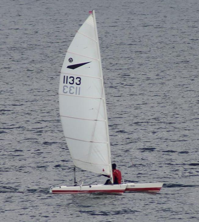 Rhys Atkins's first event during the Chris Black Sprint 15 Icicle at Grafham photo copyright Jeremy Atkins taken at Grafham Water Sailing Club and featuring the Dart 15 class