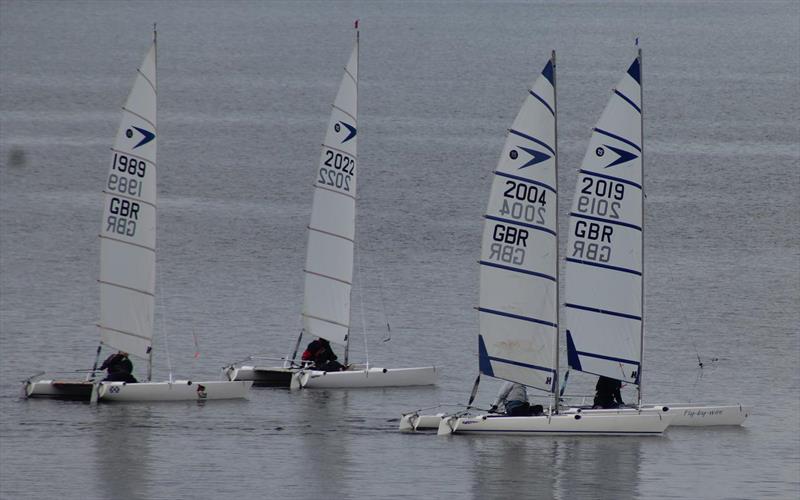 Close racing during the Chris Black Sprint 15 Icicle at Grafham photo copyright Jeremy Atkins taken at Grafham Water Sailing Club and featuring the Dart 15 class