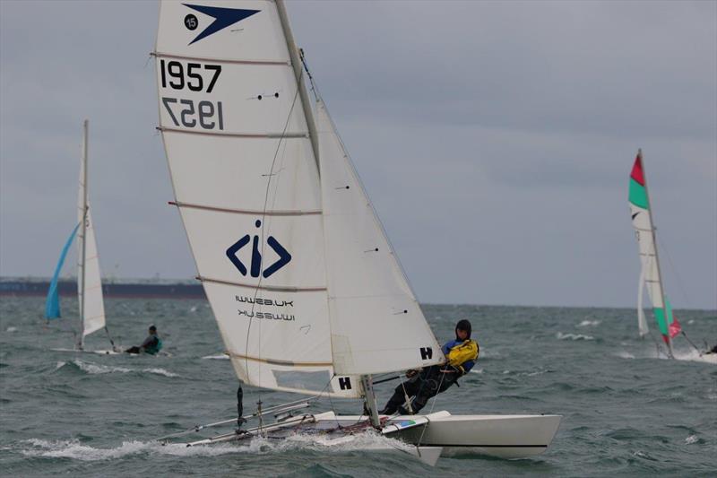 Liam Thom finishes 4th in the Sprint 15 Sport Nationals at Yaverland photo copyright Alan and Mary Howie-Wood taken at Yaverland Sailing & Boat Club and featuring the Dart 15 Sport class