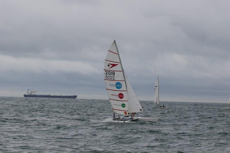 Paul Grattage during the Sprint 15 Sport Nationals at Yaverland photo copyright Alan and Mary Howie-Wood taken at Yaverland Sailing & Boat Club and featuring the Dart 15 Sport class