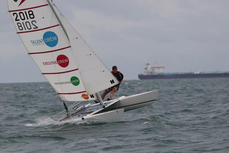 Paul Grattage during the Sprint 15 Sport Nationals at Yaverland photo copyright Alan and Mary Howie-Wood taken at Yaverland Sailing & Boat Club and featuring the Dart 15 Sport class