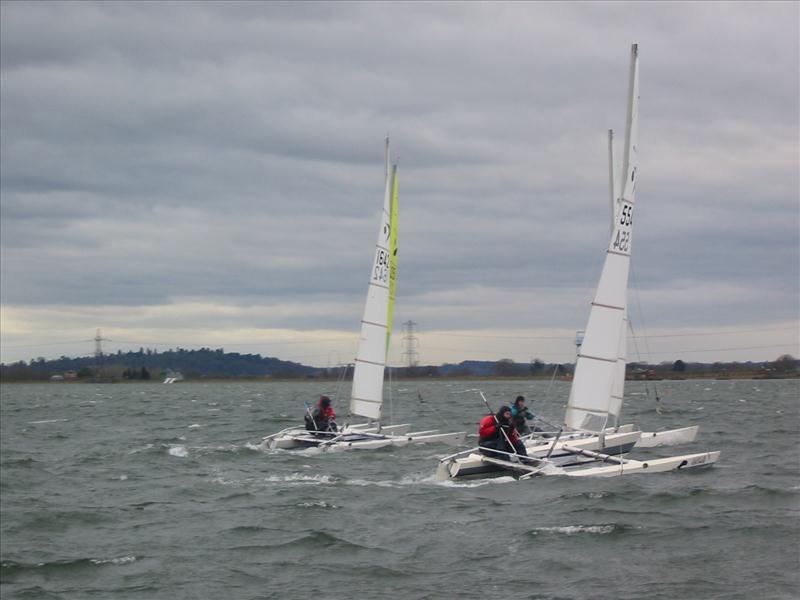 Sprint 15 Winter TT at Queen Mary photo copyright Gordon Goldstone taken at Queen Mary Sailing Club and featuring the Dart 15 class