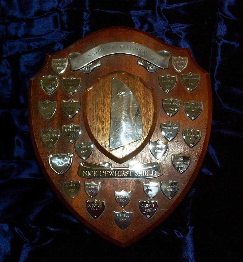 The Sprint 15 Championship Trophy has been renamed the 'Nick Dewhirst Shield' photo copyright Bob Carter taken at  and featuring the Dart 15 class