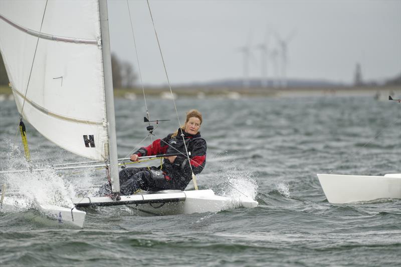 Jenny Ball during the Gill Sprint Winter TT at Grafham Water photo copyright Paul Sanwell / OPP taken at Grafham Water Sailing Club and featuring the Dart 15 class