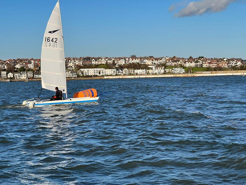 Leigh on Sea SC Brass Monkey Trophy Race photo copyright Steve Hill taken at Leigh-on-Sea Sailing Club and featuring the Dart 15 class