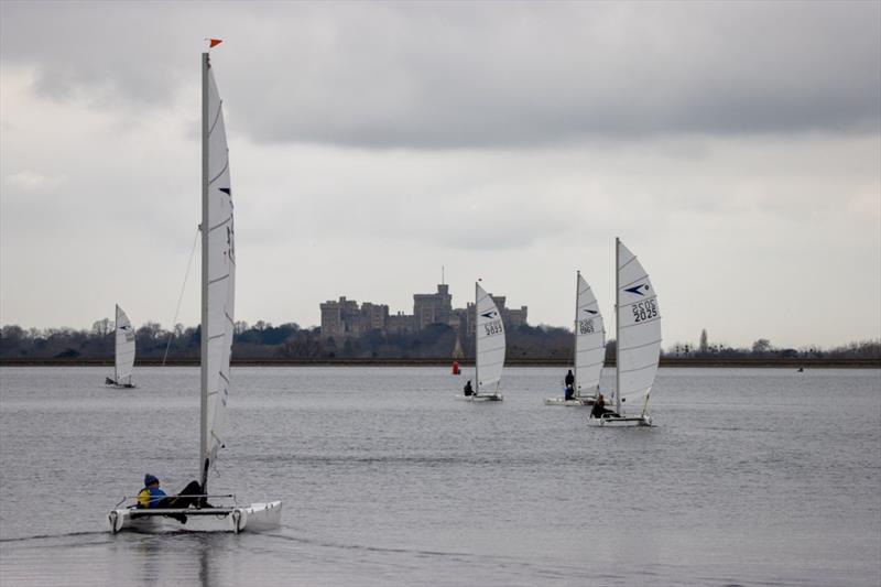 Dart 15 Winter TT at Datchet photo copyright Dave Clarke taken at Datchet Water Sailing Club and featuring the Dart 15 class