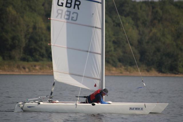 Sam Wood during the Dart 15 TT at Carsington photo copyright Pauline Love taken at Carsington Sailing Club and featuring the Dart 15 class