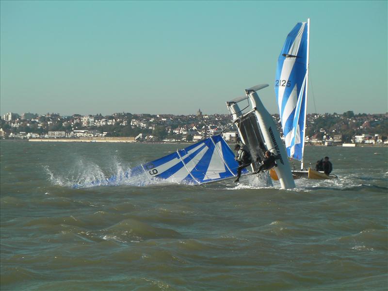 Dart 16 nationals at Thames Estuary Yacht Club photo copyright Dave McNally taken at Thames Estuary Yacht Club and featuring the Dart 16 class