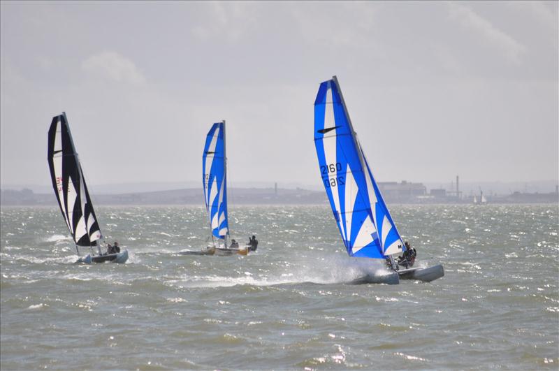 16 nationals at Thames Estuary photo copyright Sarah McNally taken at Thames Estuary Yacht Club and featuring the Dart 16 class
