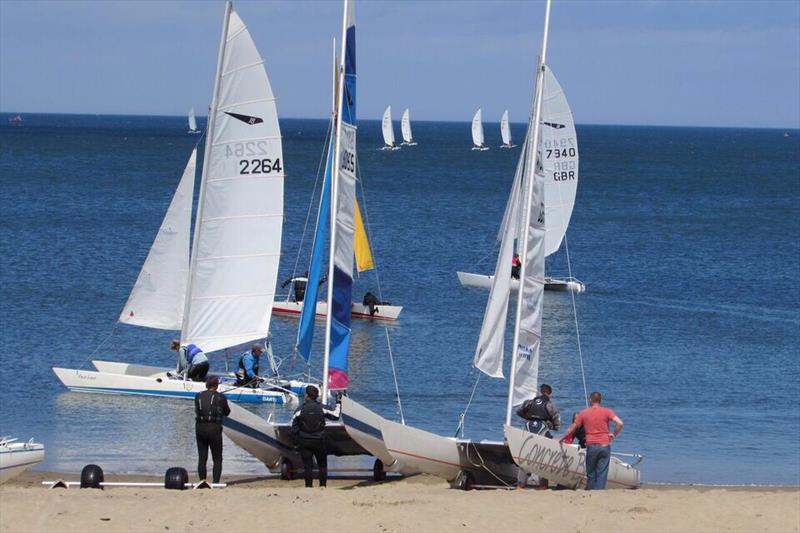 Dart 18 TT at Runswick Bay photo copyright Carol Gault taken at Runswick Bay Beach and Sailing Club and featuring the Dart 18 class