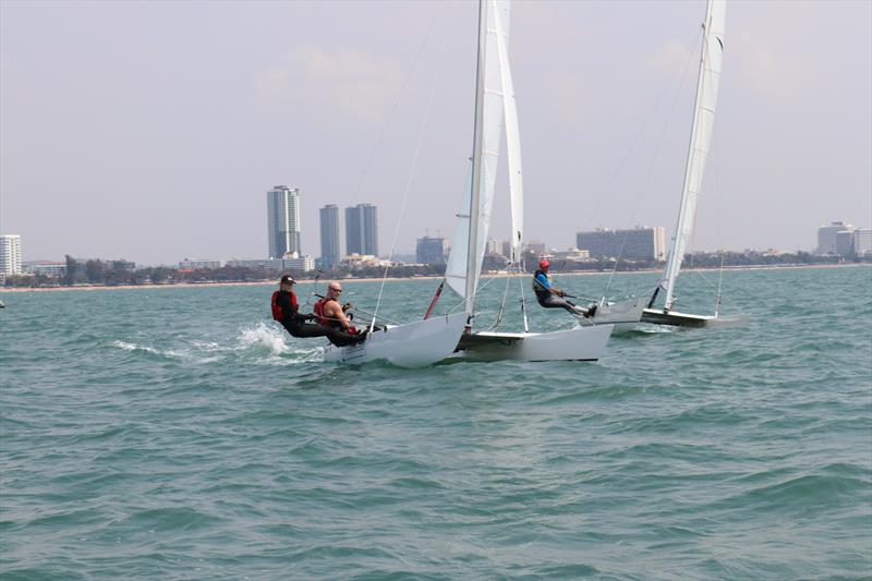 The glorious waters of the Gulf of Thailand await the Dart 18 Worlds fleet photo copyright Mark Hamill-Stewart taken at Royal Varuna Yacht Club and featuring the Dart 18 class