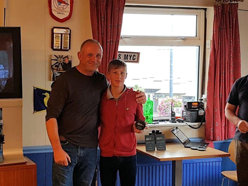 Prizewinners at the Dart 18 GP Round 6 at Mumbles  photo copyright Mark Stones taken at Mumbles Yacht Club and featuring the Dart 18 class