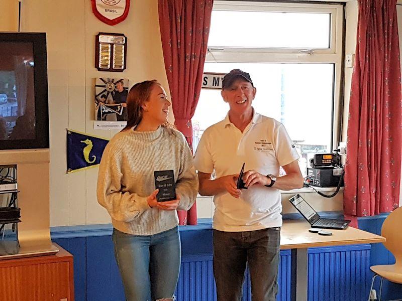 Prizewinners at the Dart 18 GP Round 6 at Mumbles  photo copyright Mark Stones taken at Mumbles Yacht Club and featuring the Dart 18 class