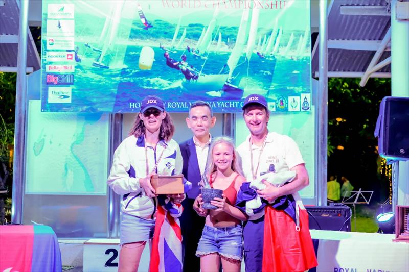 Prizegiving at the Dart 18 Worlds in Thailand photo copyright Khun Yai taken at Royal Varuna Yacht Club and featuring the Dart 18 class