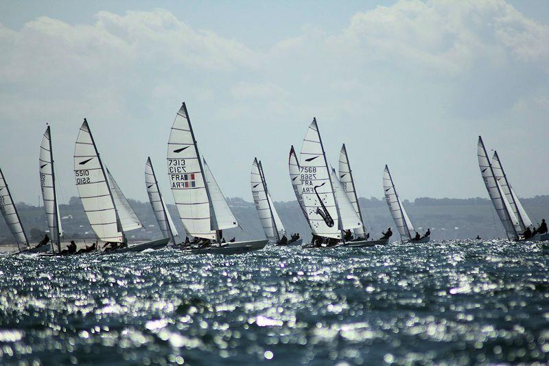 Dart 18 Open French National Championship at Courseulles photo copyright Louanne Pfertzel / UneVagueDePhoto taken at Ecole de Voile de Courseulles-sur-Mer and featuring the Dart 18 class