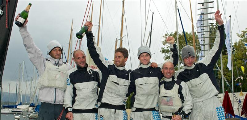 Grand Prix Facchinetti Automobiles day 3 - Realstone Sailing crew win this event and the overall  Vulcain Trophy photo copyright Pierre Menoux taken at Société Nautique de Genève and featuring the Decision 35 class