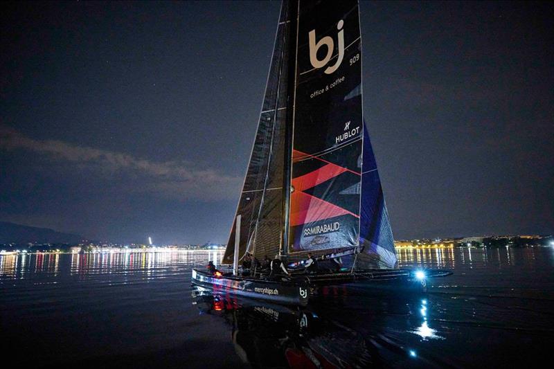 Christian Wahl and his Double You Team win the 2023 Bol d'Or Mirabaud photo copyright Loris Von Siebenthal taken at Société Nautique de Genève and featuring the Decision 35 class