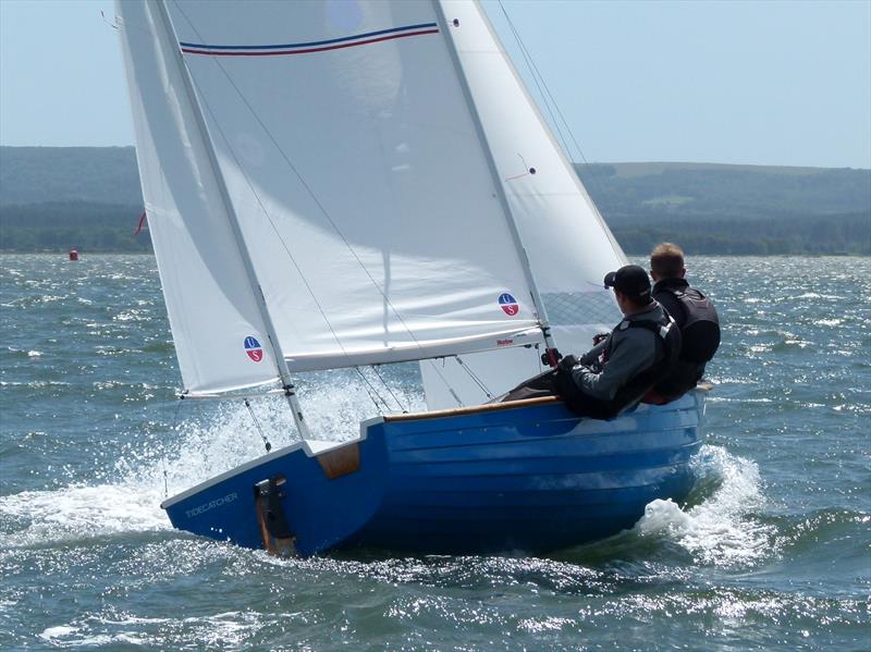 Tidecatcher, sailed by Dan Ellis and James Gough-Allen, powers to windward to win the Devon Yawl Nationals at Parkstone photo copyright Mike Roberts taken at Parkstone Yacht Club and featuring the Devon Yawl class